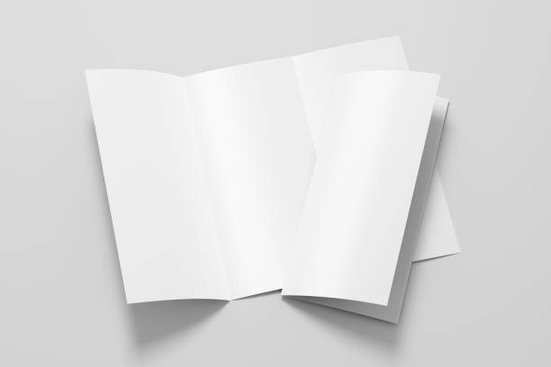 istock Blank trifold brochure A4 booklet 1077850172