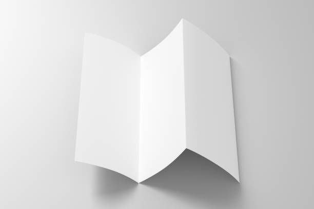 istock Blank trifold brochure A4 booklet 1077850364