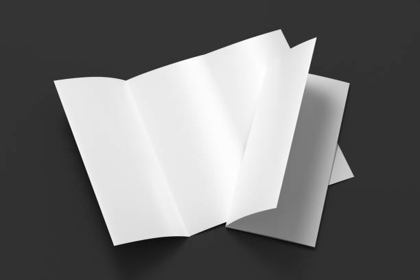 istock Blank trifold brochure A4 booklet 1077850388