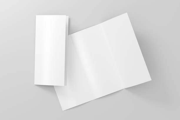 istock Blank trifold brochure A4 booklet 1077850408
