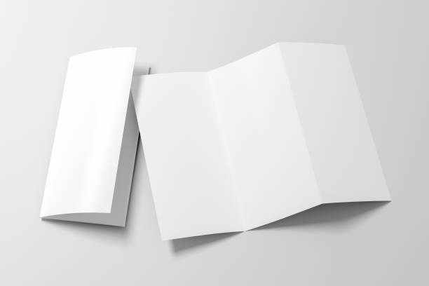 istock Blank trifold brochure A4 booklet 1077850462