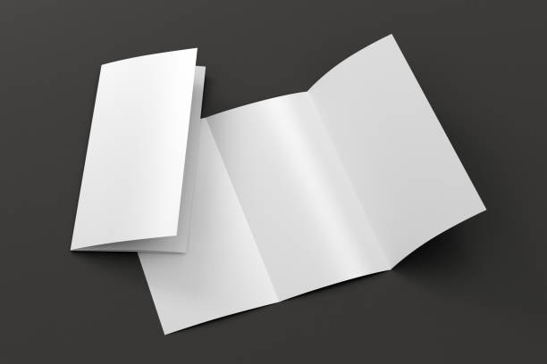 istock Blank trifold brochure A4 booklet 1077850470