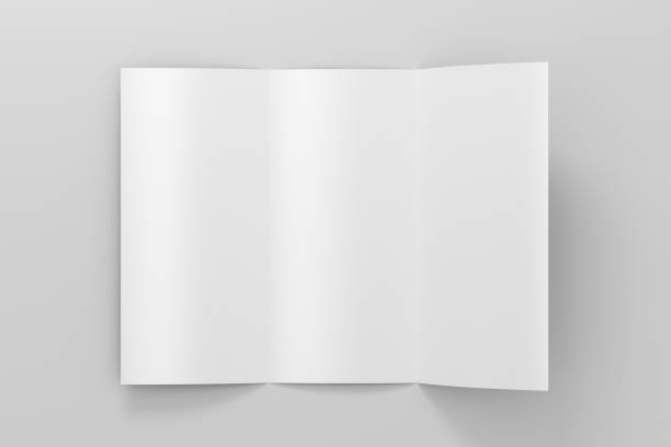 istock Blank trifold brochure A4 booklet 1077850476