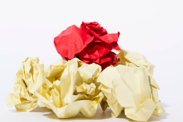 istock Not the same red paper, personality and unique, team leader 1077854744