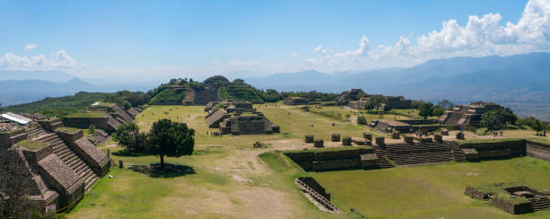 Sito archeologico di Monte Albán, Oaxaca, Messico - foto stock