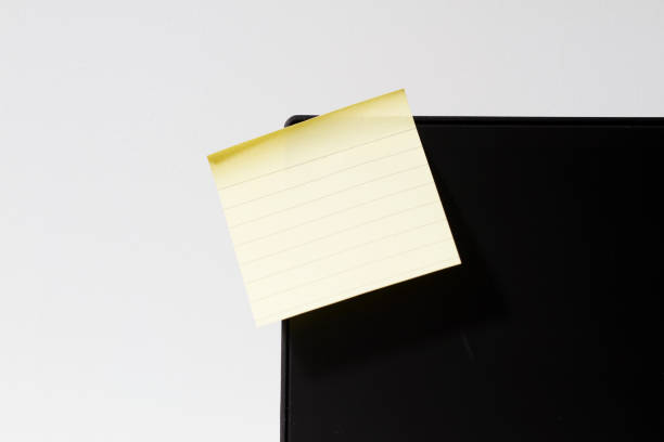 istock Label paper attached to the display 1077860764
