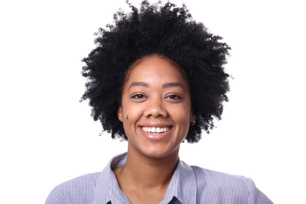 istock Beautiful afro woman in front of a white background 1077860892