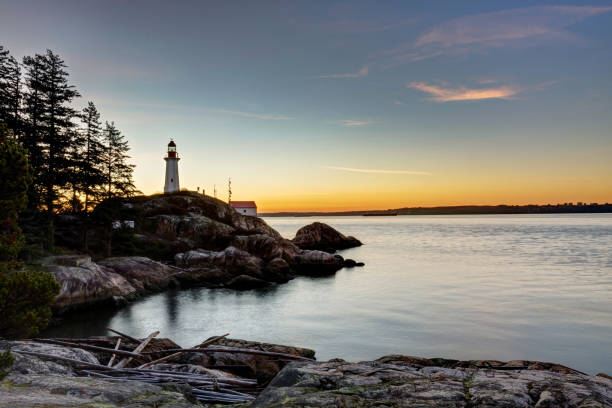 istock Point Atkinson Lighthouse before sunrise, Lighthouse Park, West Vancouver, BC 1077866918