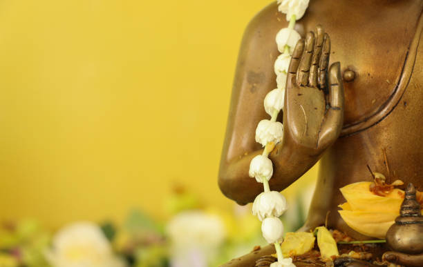 istock Bathing rite for Buddha images and the monks. 1077871010