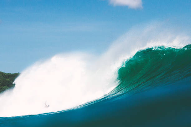 istock Surfer Wipeout On Big Wave Breaking In Padang Bali 1077875378
