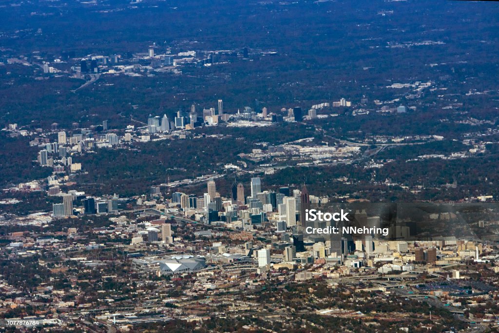 Aerial View Of Downtown Atlanta Georgia Usa Stock Photo - Download