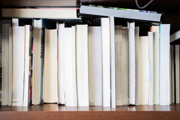 istock Books displayed on Bookstore bookshelves for sale 1077896308