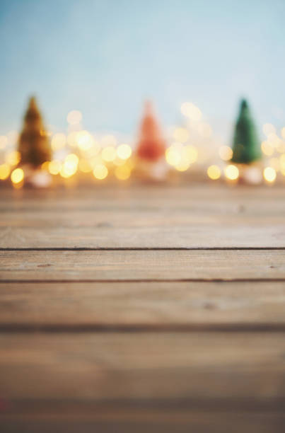 istock Christmas bokeh background with trees and lights 1077906446