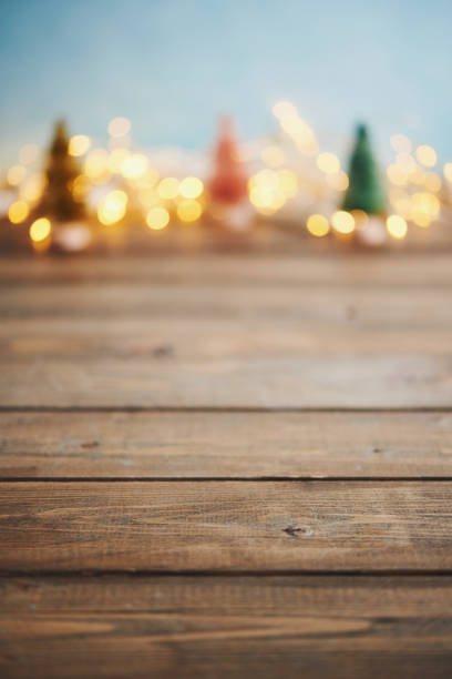istock Christmas bokeh background with trees and lights 1077906448