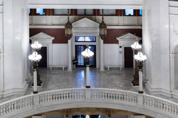 pennsylvania state house of representatives chamber - museum complex the americas north america usa imagens e fotografias de stock