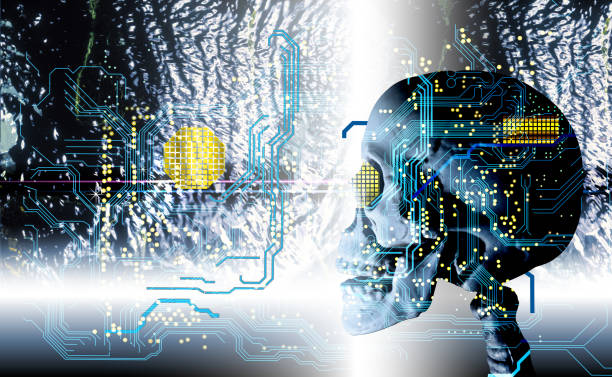 istock An artificial intelligence robot operates a smartphone or a tablet terminal and diagnoses the computer. Scanning the human body and do medical care and health care. 1077909240