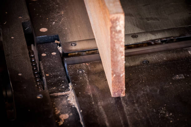 istock wood lumber from sawmill material in carpenter workshop 1077915880