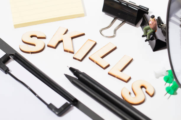 istock English font model, work surface and display,skills 1077920468