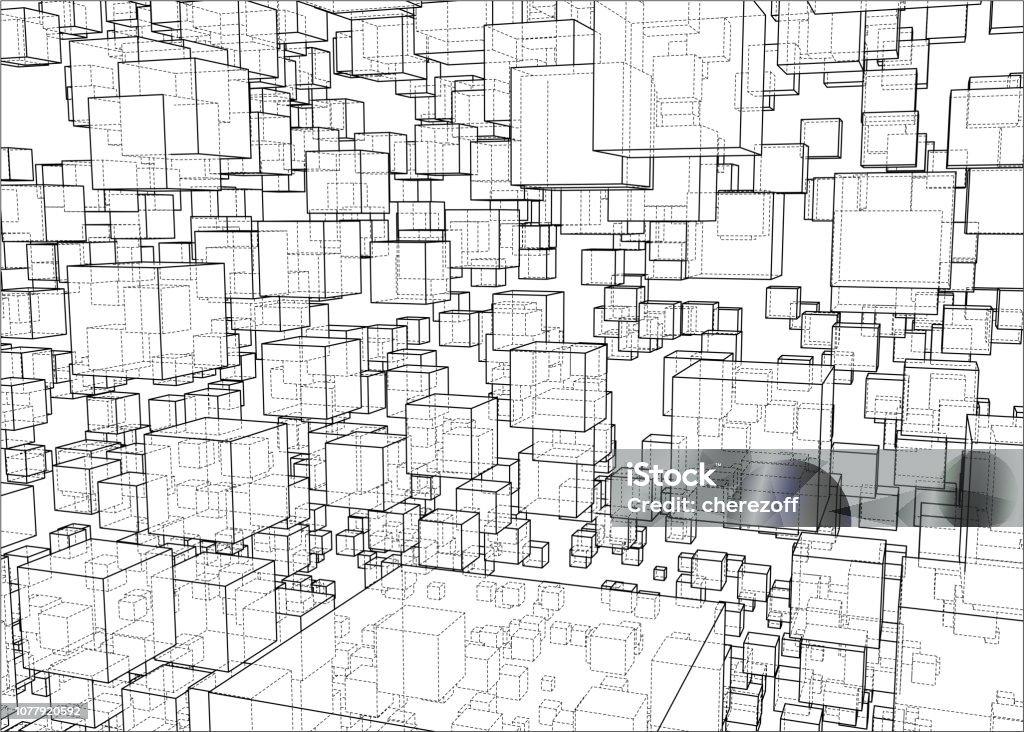 Vector Abstract Boxes Background Stock Illustration - Download Image ...