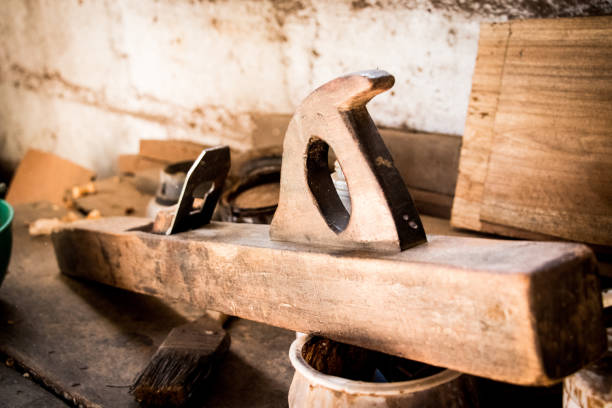 Wood Shavings Carpenters Tools, Old wood shaver