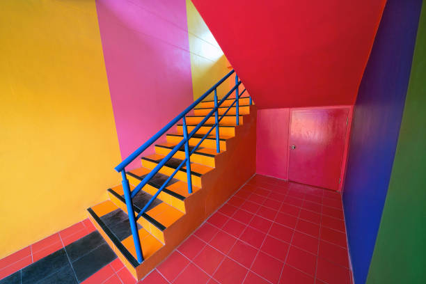 istock Rooms are decorated in bright colors. 1077921126