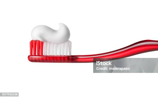 Toothbrush With Toothpasteon On White Background Stock Photo - Download Image Now - Toothbrush, Toothpaste, Cut Out