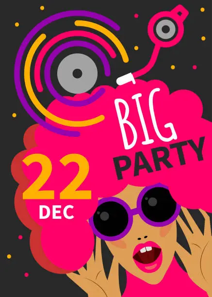 Vector illustration of Night club poster