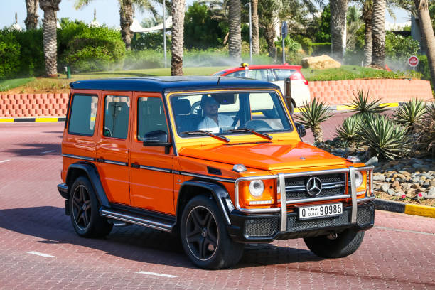 Dubai, UAE - November 15, 2018: Luxury car Mercedes-Benz W463 G55 AMG in the city street.