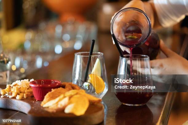Sangria And Tapas Stock Photo - Download Image Now - Cocktail, Sangria, Happy Hour