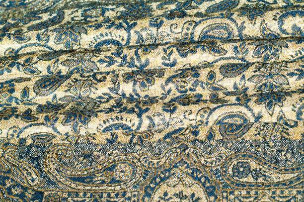 istock Texture, background, pattern. White girl's skirt, with a broken pattern in the form of circles. White lace cotton 1077946942