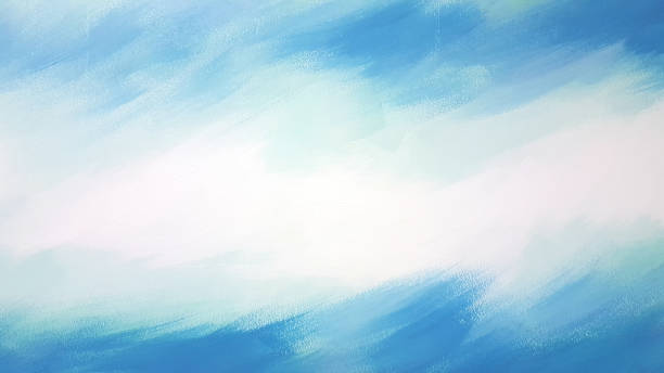 istock Blue Watercolor painted on white background, Abstract texture 1077947776
