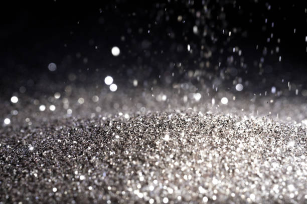 istock Texture background abstract black and white or silver Glitter and elegant for Christmas 1077957720