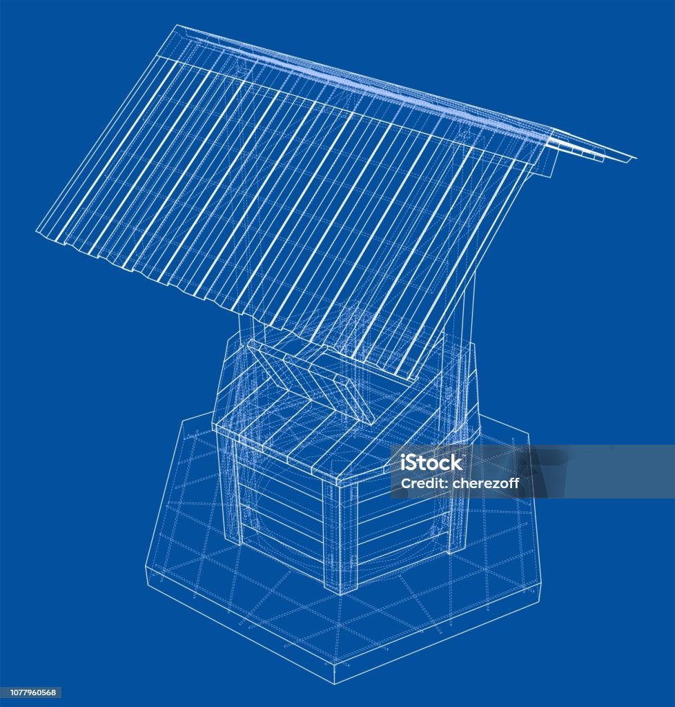 Well Top View Water Well Project Vector Stock Illustration - Download Image Now ...