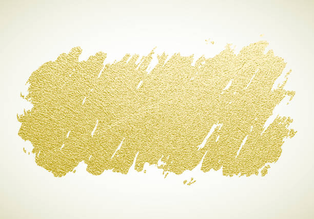 istock Vector gold paint stroke. Abstract gold glittering textured art illustration. 1077965628
