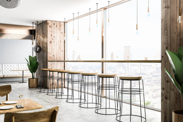 istock Interior of European restaurant and bar 1077968934