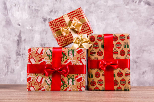 istock Christmas mood image with colorful presents. 1077969462