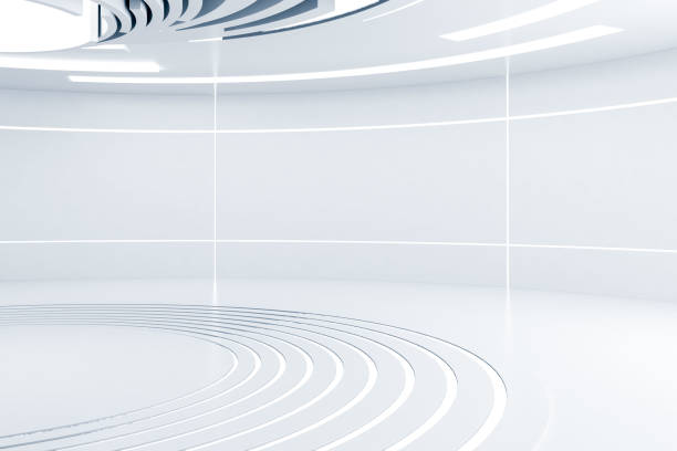 istock Futuristic teleportation chamber 1077973412