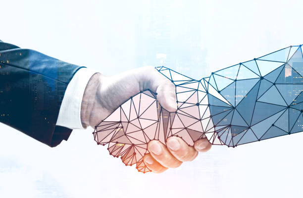 istock Handshake in foggy city 1077974952