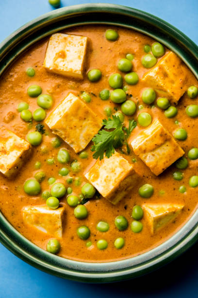 istock Green peas or matar paneer curry recipe, served in a bowl. selective focus 1077978964