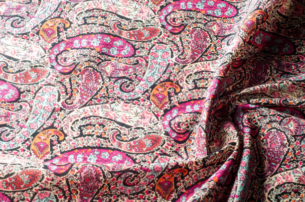 istock Texture background pattern.  Paisley vintage floral motif ethnic seamless background. Abstract lace pattern. Imitation of a textile factory. Hand-painted colorful wallpaper 1077981152