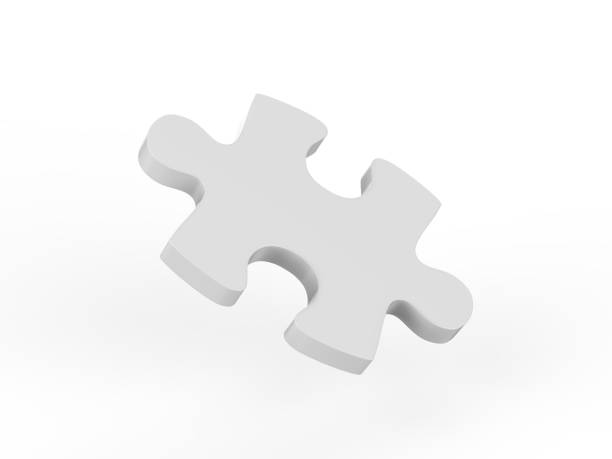 istock One puzzle piece mock-Up on isolated white background, 3d illustration 1077982452