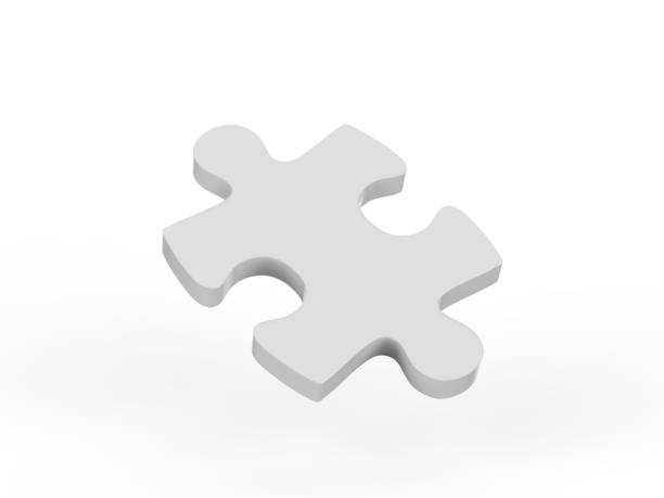 istock One puzzle piece mock-Up on isolated white background, 3d illustration 1077982464
