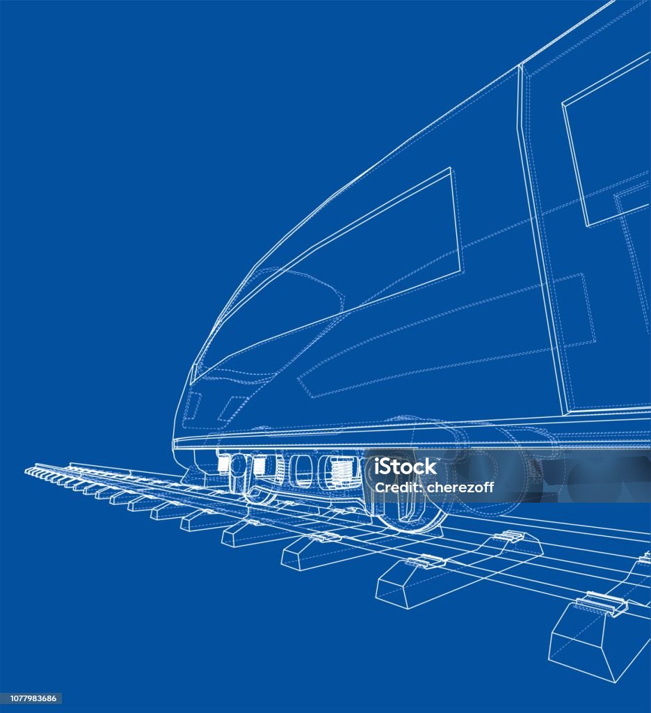 Rail Line Speed Vector Modern Speed Train Concept Vector Stock Illustration - Download Image ...