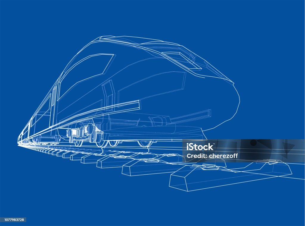 Rail Line Speed Vector Modern Speed Train Concept Vector Stock Illustration - Download Image ...
