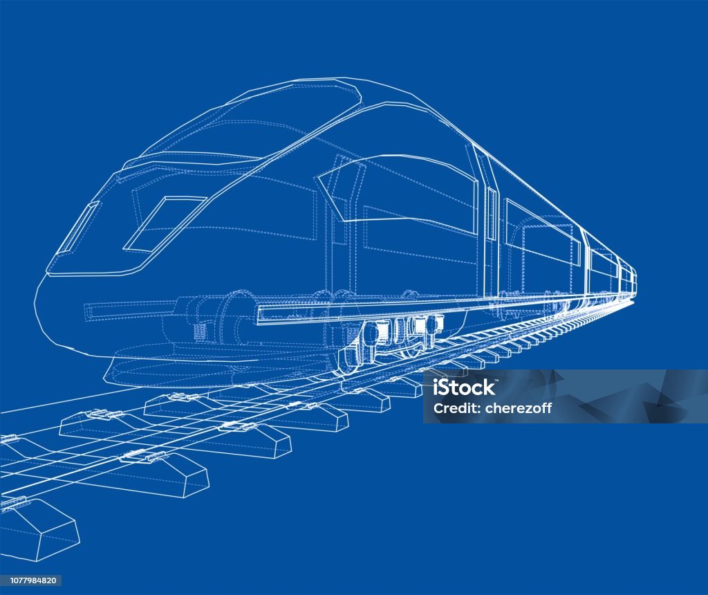 Fast Train Graphics Modern Speed Train Concept Vector Stock Illustration - Download Image ...