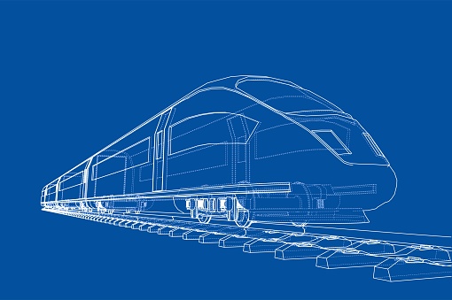 istock Modern speed train concept. Vector 1077984912