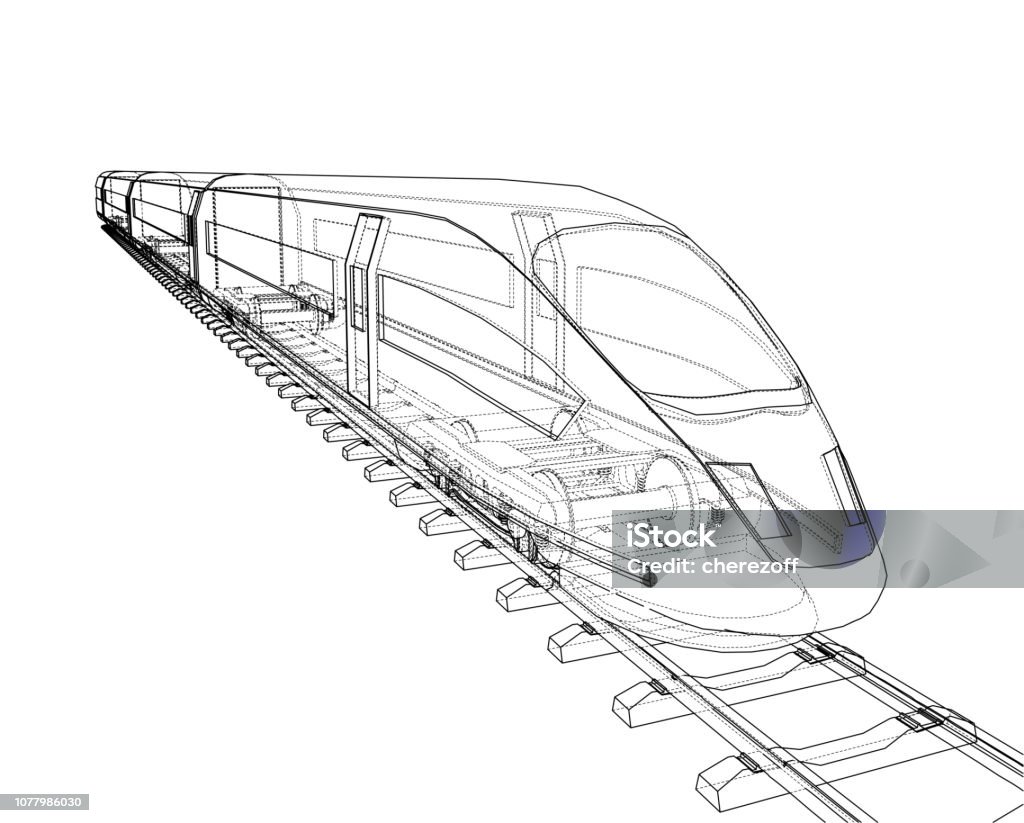 Vector Image Model Train Modern Speed Train Concept Vector Stock Illustration - Download Image ...