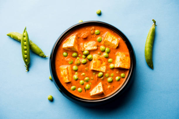 istock Green peas or matar paneer curry recipe, served in a bowl. selective focus 1077986214
