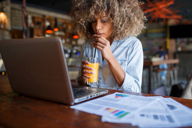 istock College student takes a break while studying in coffee shop 1077991168