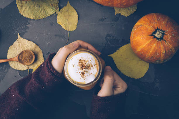 istock Pumpkin spice latte or coffee with cinnamon 1077995872